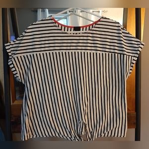 W5 Capped sleeve striped top Size L